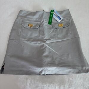 NWT Fairway Fox "Kate" Golf Skort Grey Color Size 4